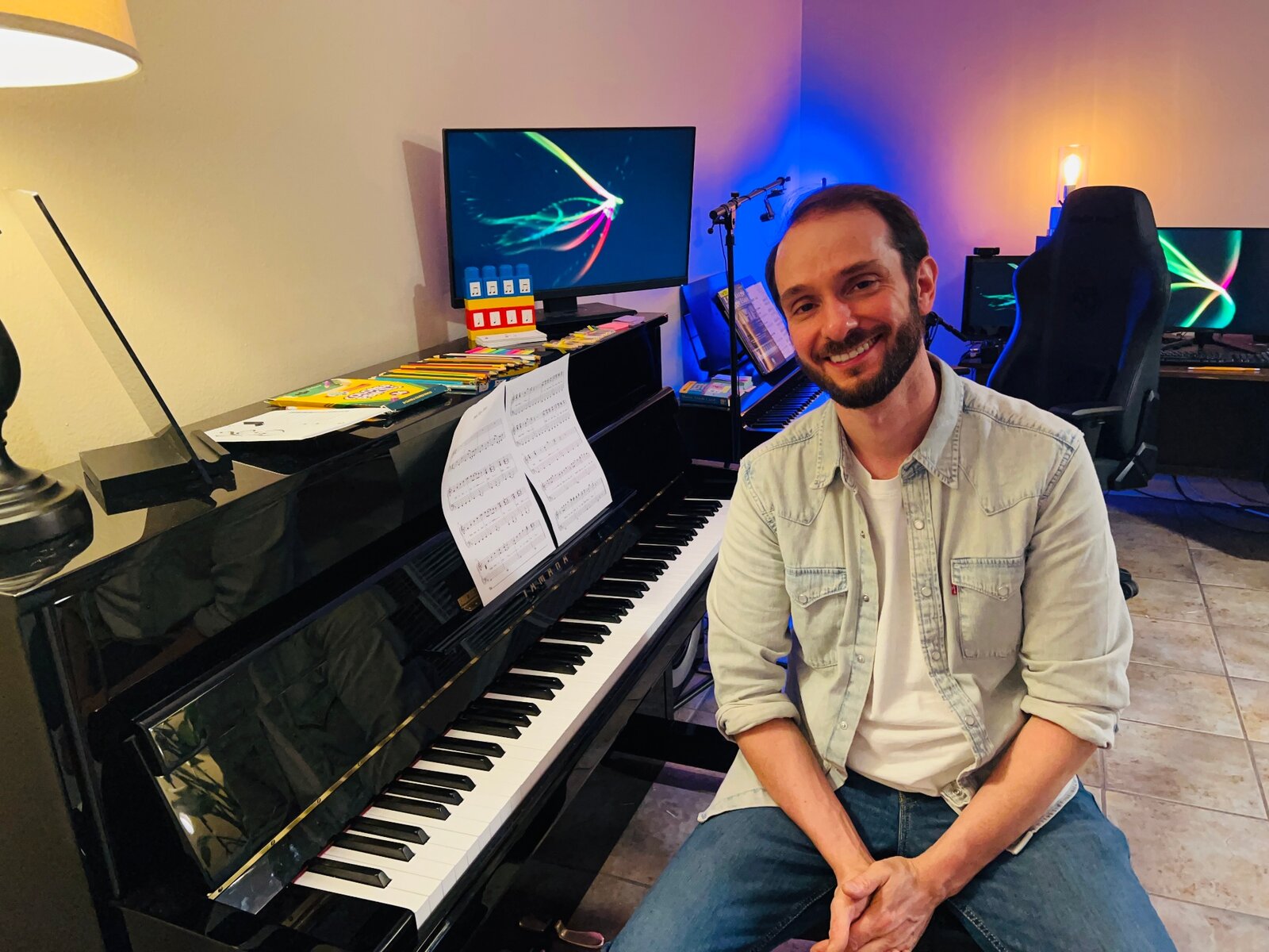 Jon Scholl in the Piano Player's Workshop teaching studio